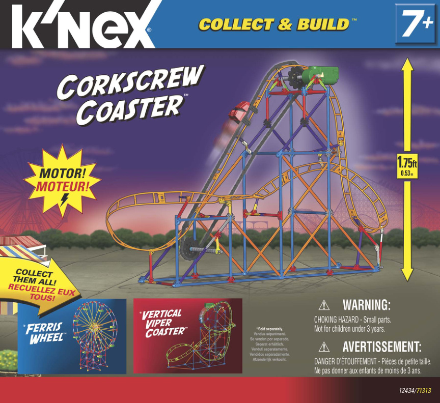 Amusement Park Corkscrew Coaster 12434