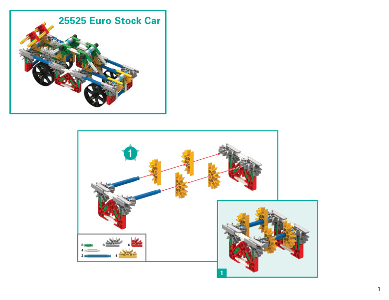 Cars Building Set Alt 8 Euro Stock Car 25525