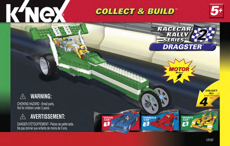 Collect and Build Racecar Rally 2 Dragster 13152