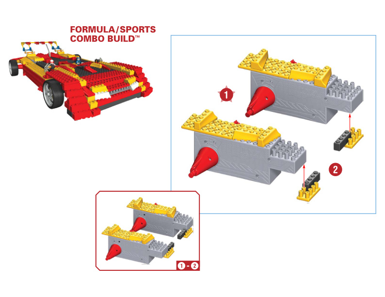 Collect and Build Racecar Rally Formula Car and Sports Car COMBO 13151 13153