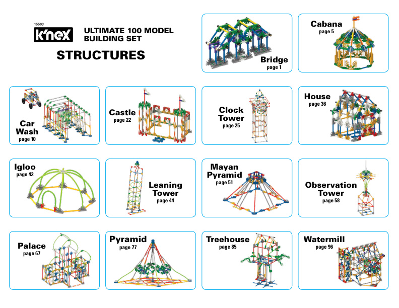 Costco Canada Ultimate 100 Model Set Web Models Structures 15503
