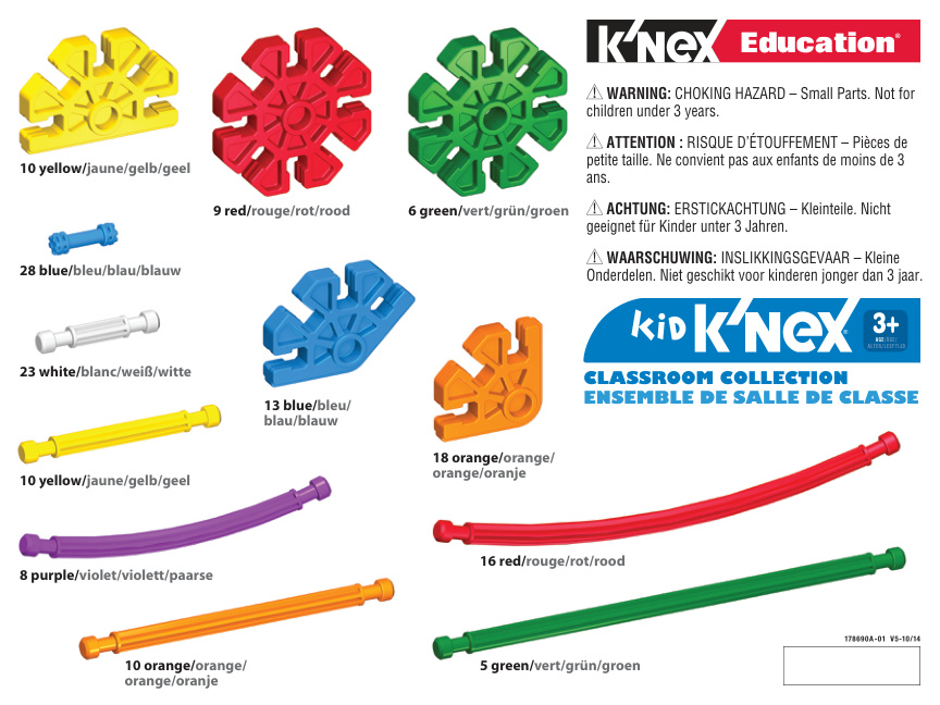 Education Kid KNEX Classroom Collection Cards 78690A