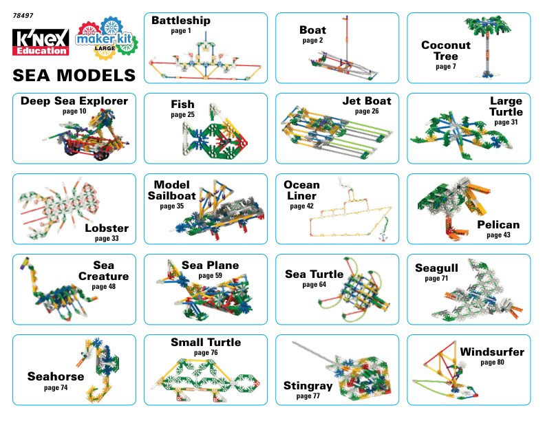 Education Maker Kit Large Alts Sea Models 78497