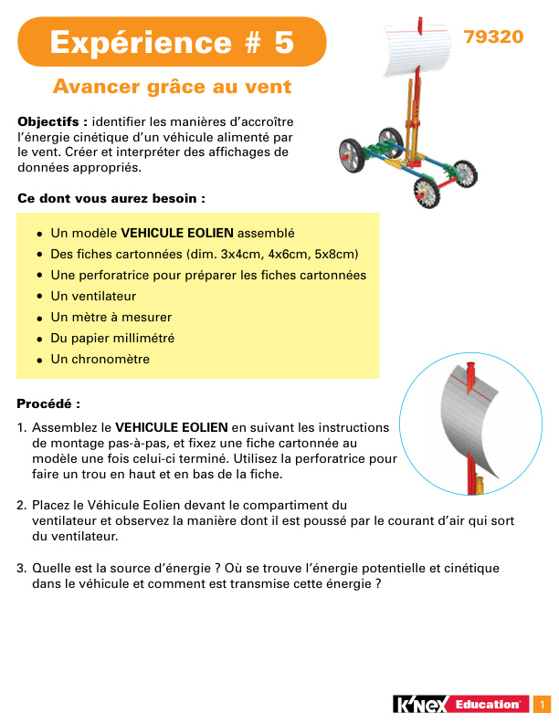Education STEM Explorations Vehicles Experiement 5 French 79320