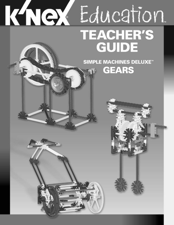 Education Simple Machines Deluxe Gears Teachers Guide 79520