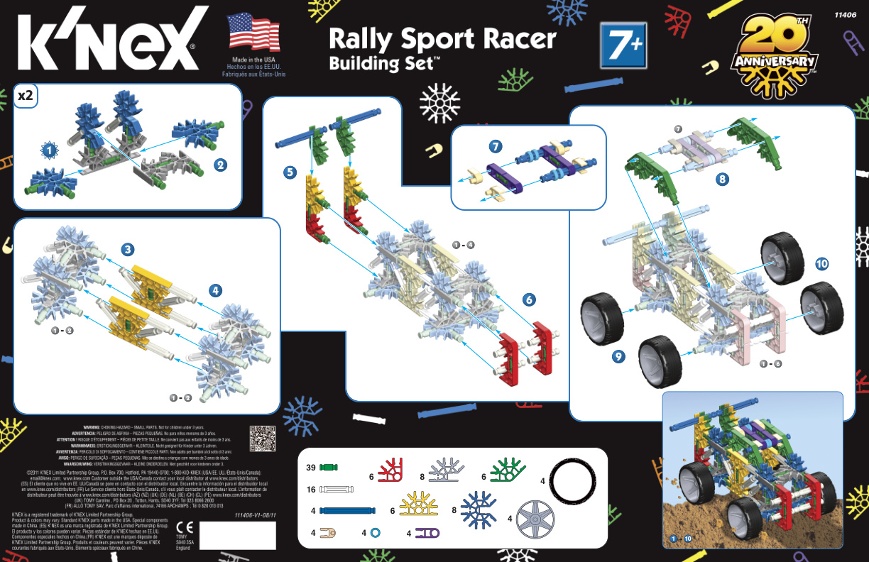 KNEX Classic Rally Sport Racer 11406