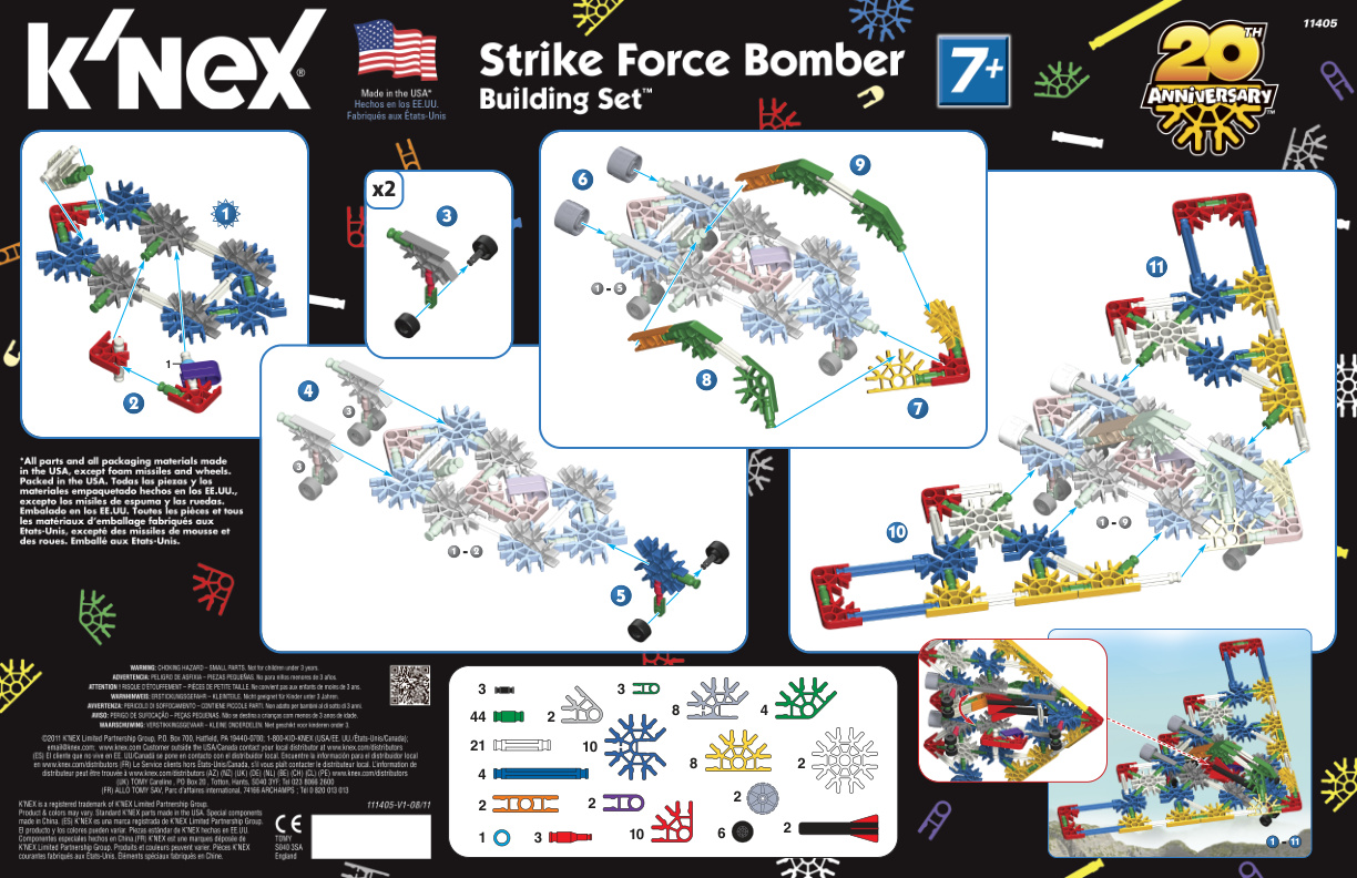 KNEX Classic Strike Force Bomber 11405