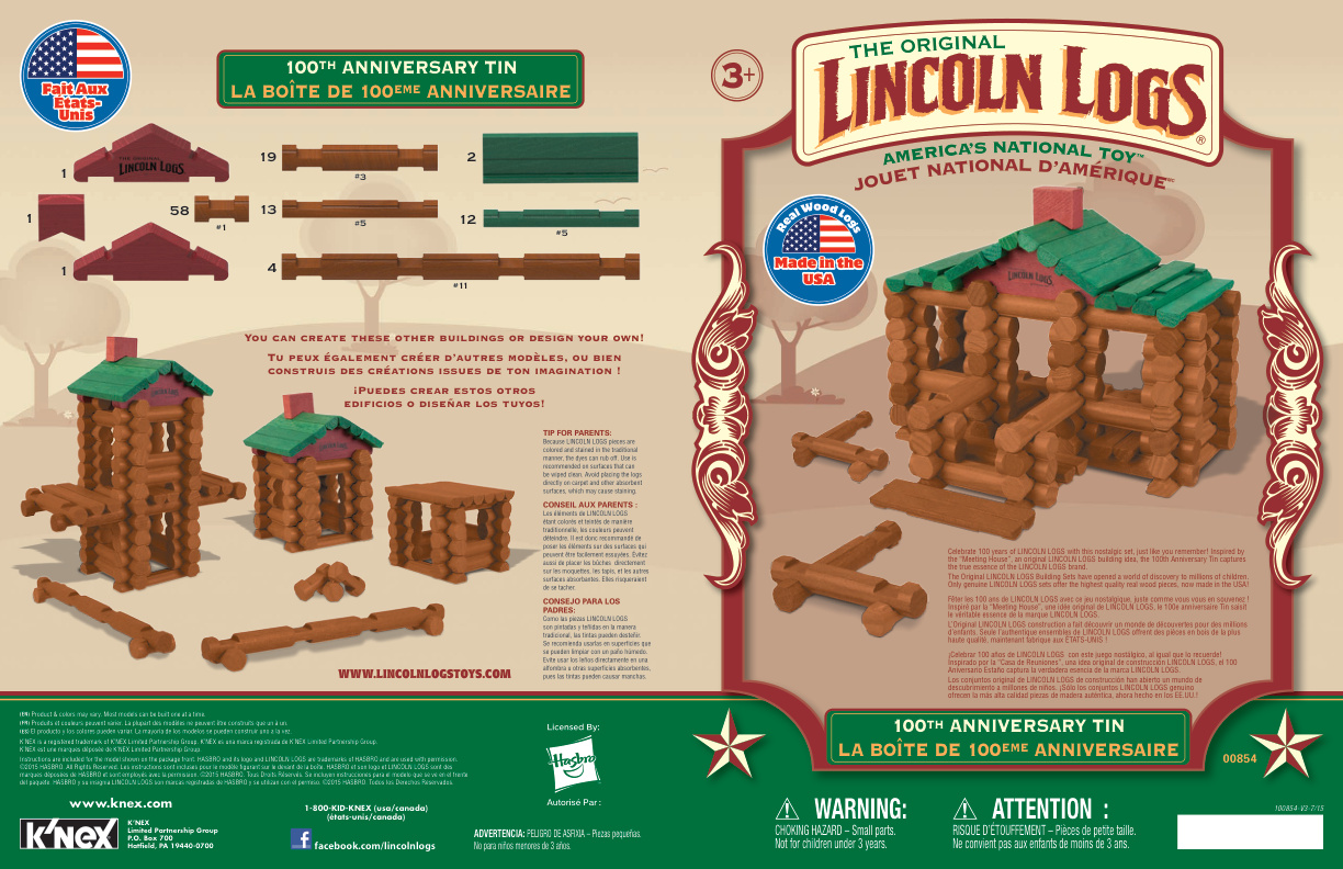 Lincoln Logs 100th Anniversary 00854