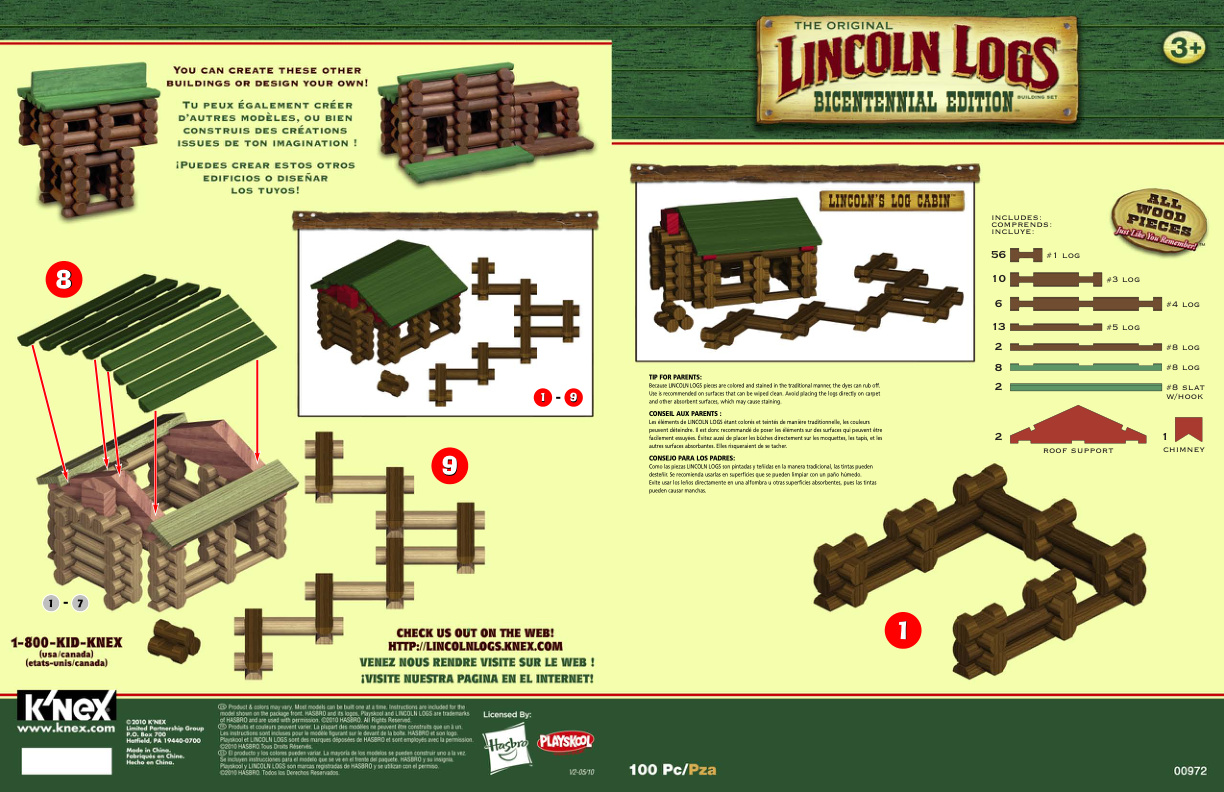 Lincoln Logs Bicentennial Edition 00972