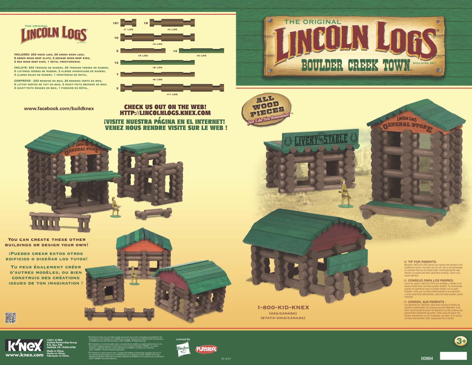 Lincoln Logs Boulder Creek Town 00864