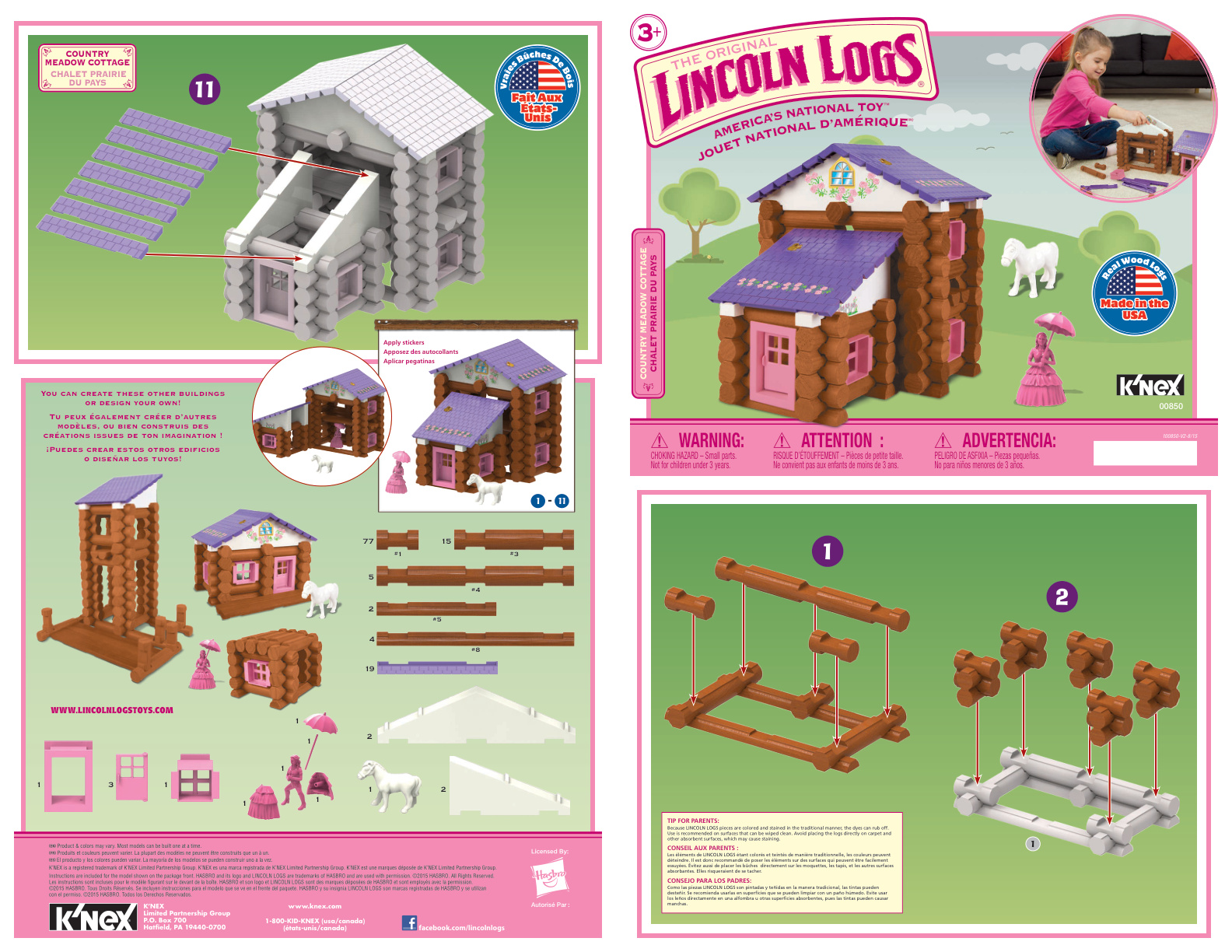 Lincoln Logs Country Meadow Cottage 00850