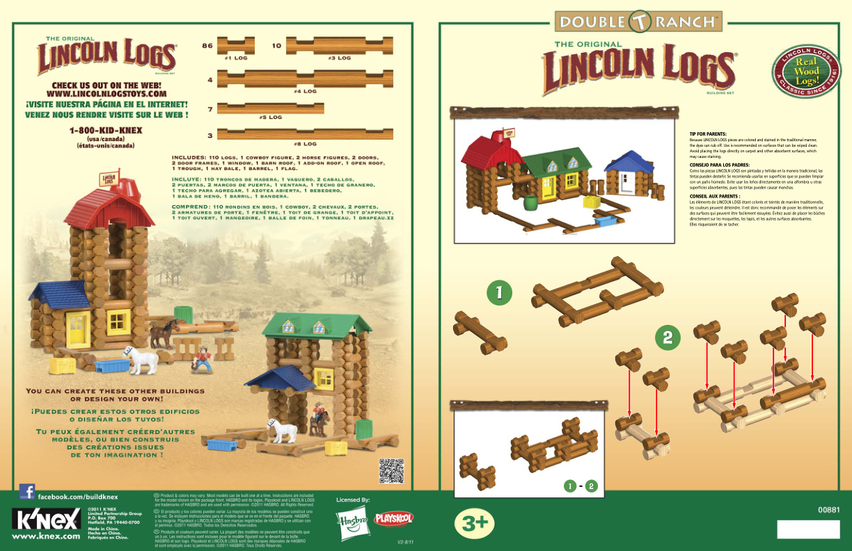 Lincoln Logs Double T Ranch 00881