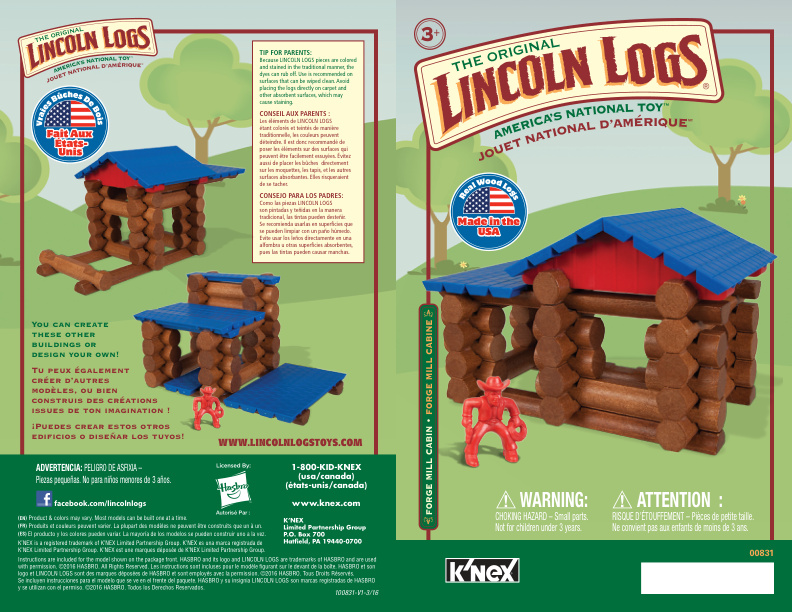 Lincoln Logs Forge Mill Cabin 00831