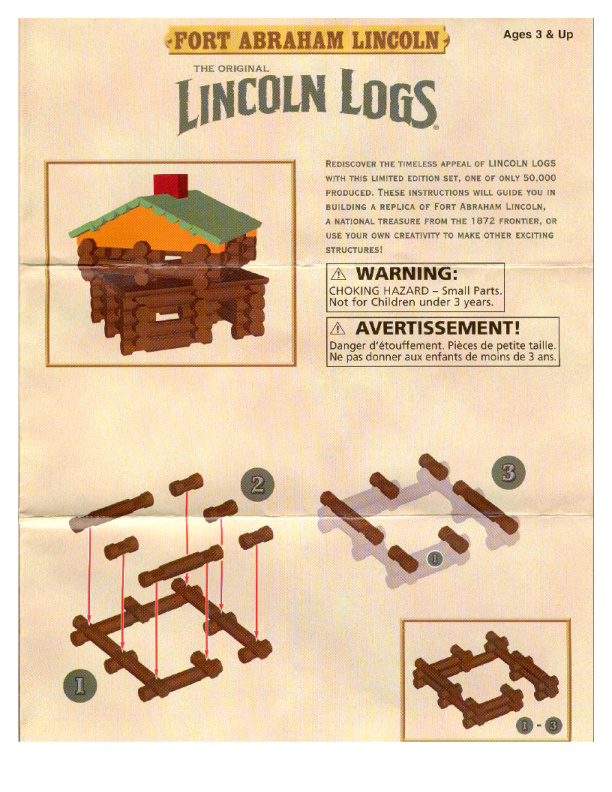 Lincoln Logs Fort Abraham Lincoln 00951