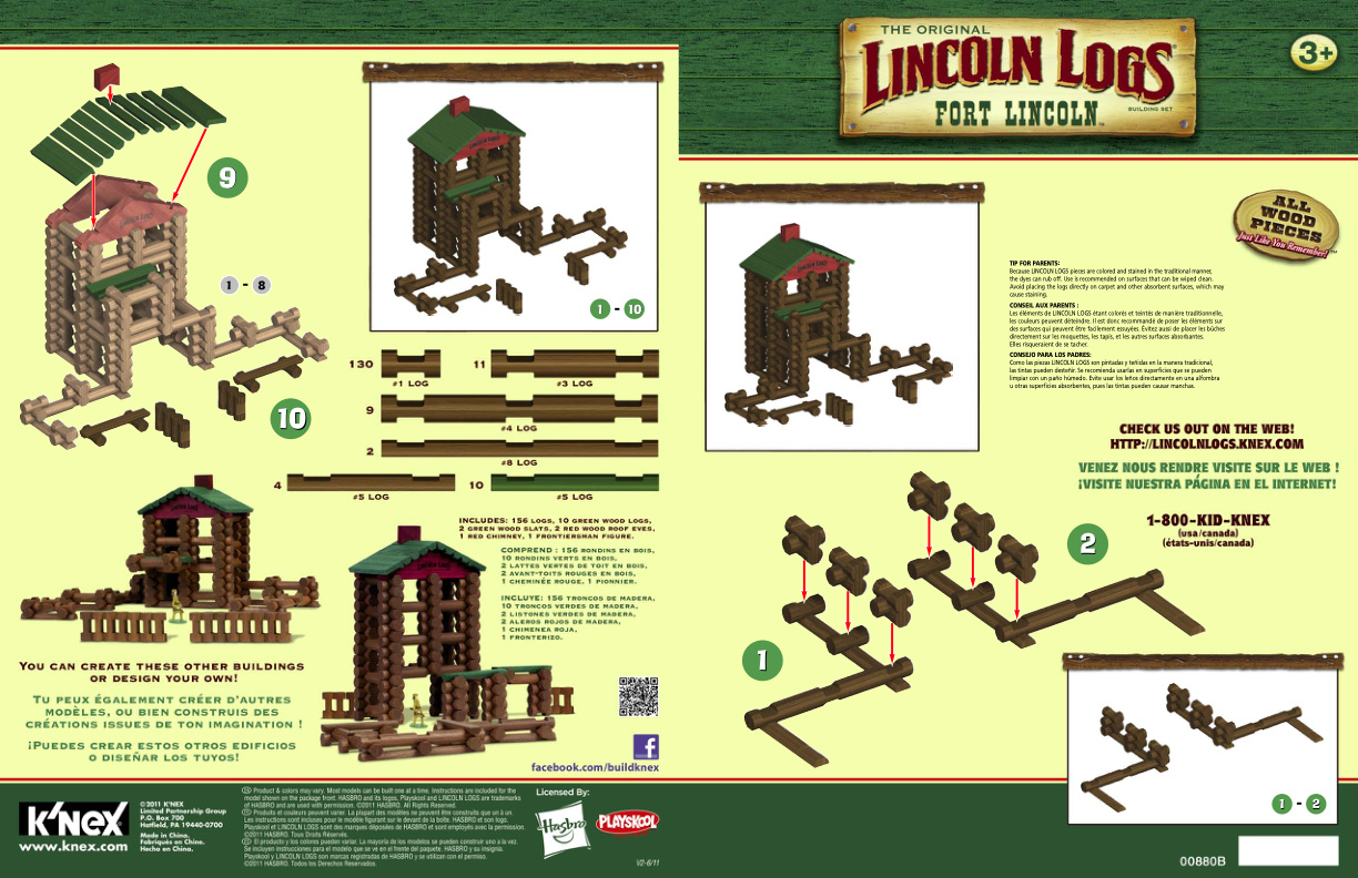 Lincoln Logs Fort Lincoln 00880