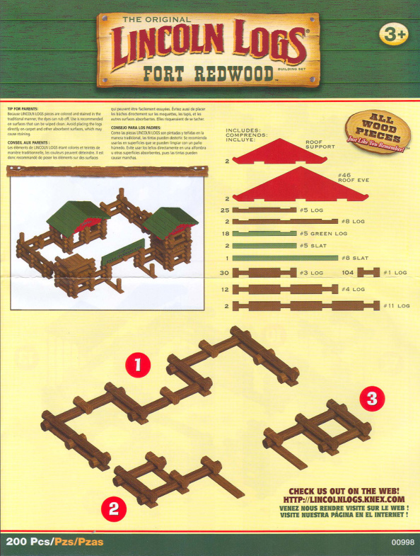 Lincoln Logs Fort Redwood 00998