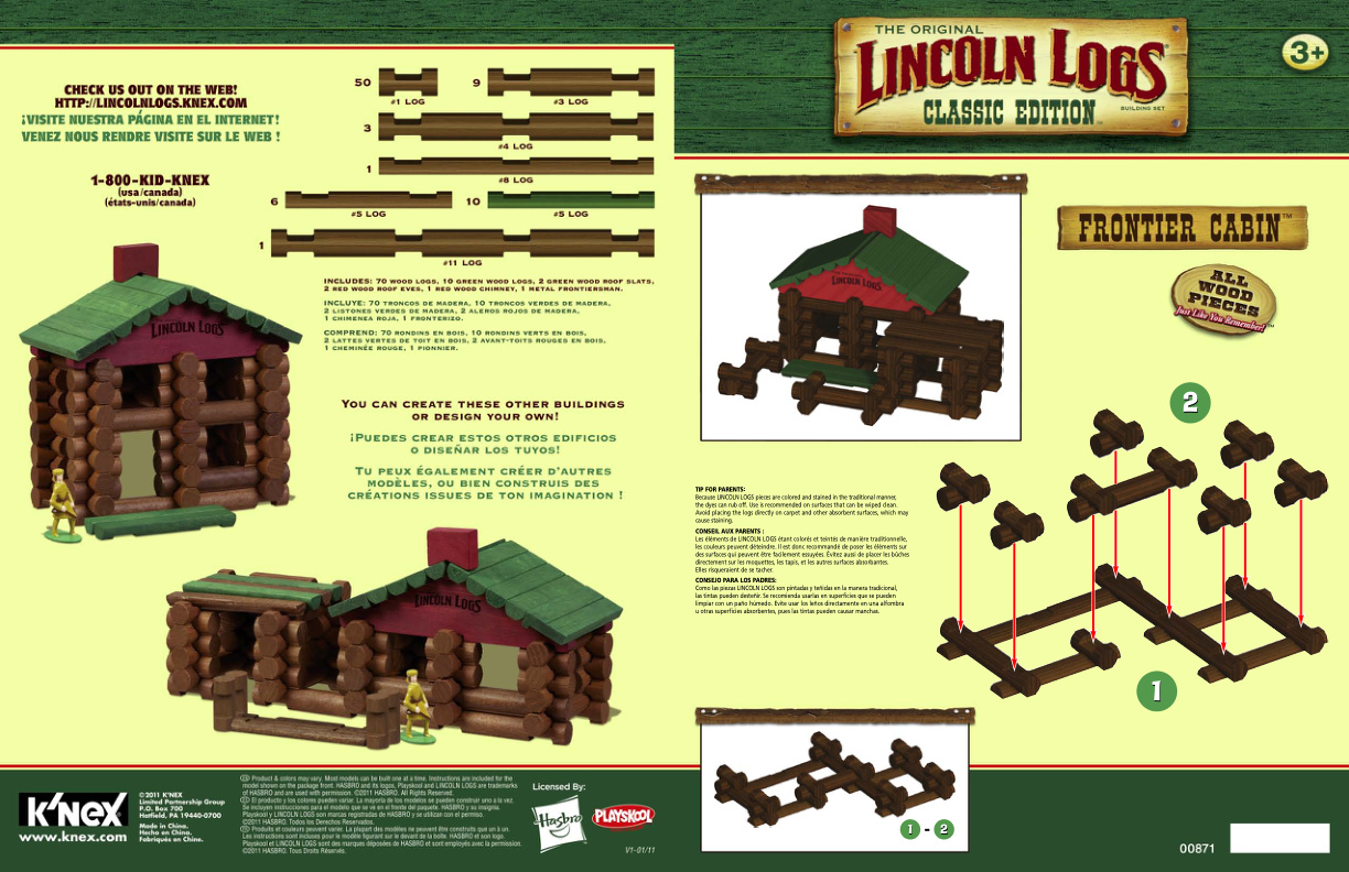 Lincoln Logs Frontier Cabin 00871