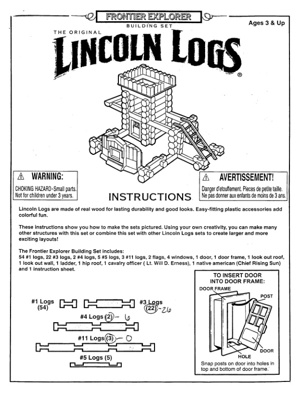Lincoln Logs Frontier Explorer 00901