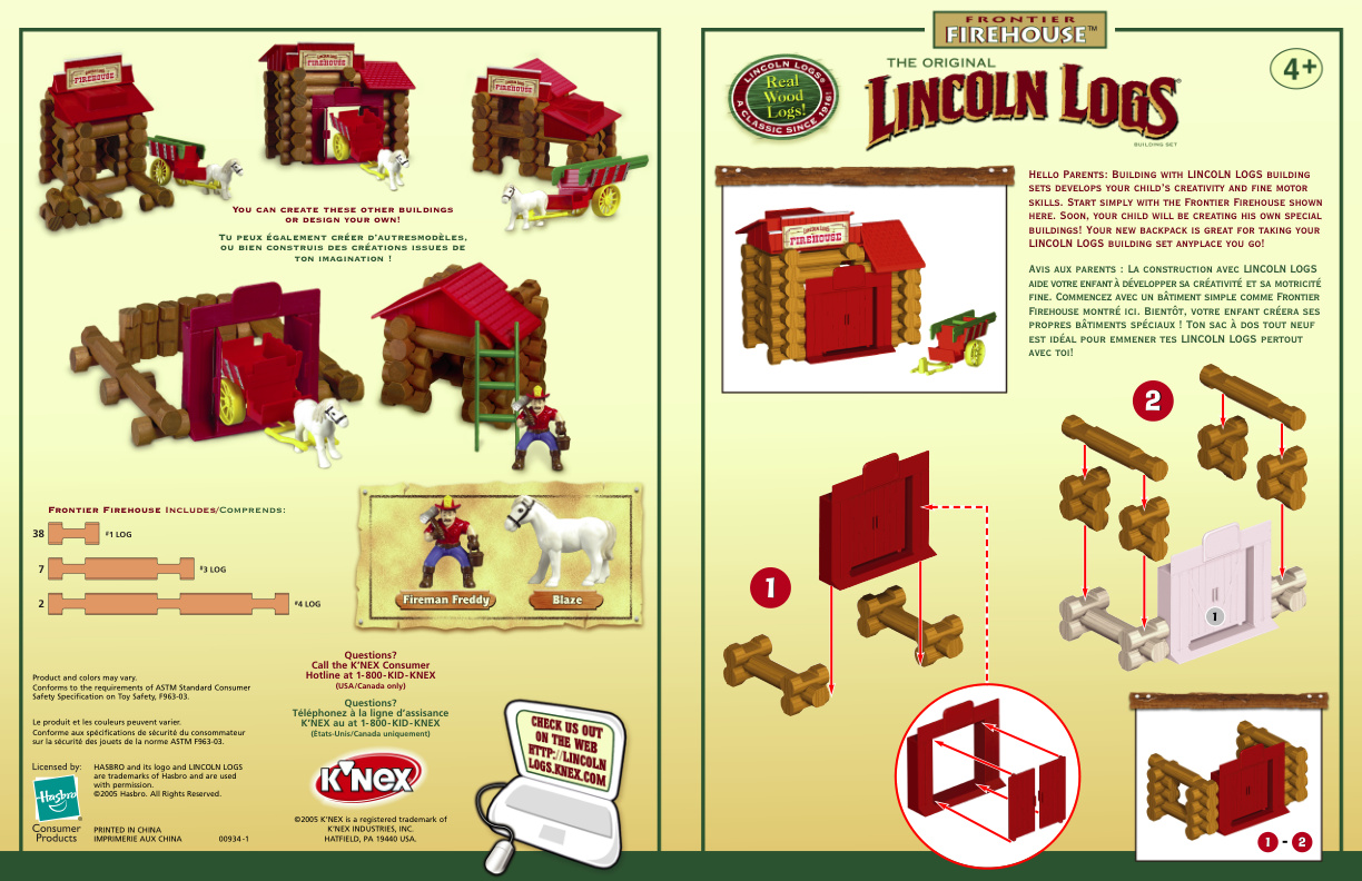 Lincoln Logs Frontier Firehouse 00934
