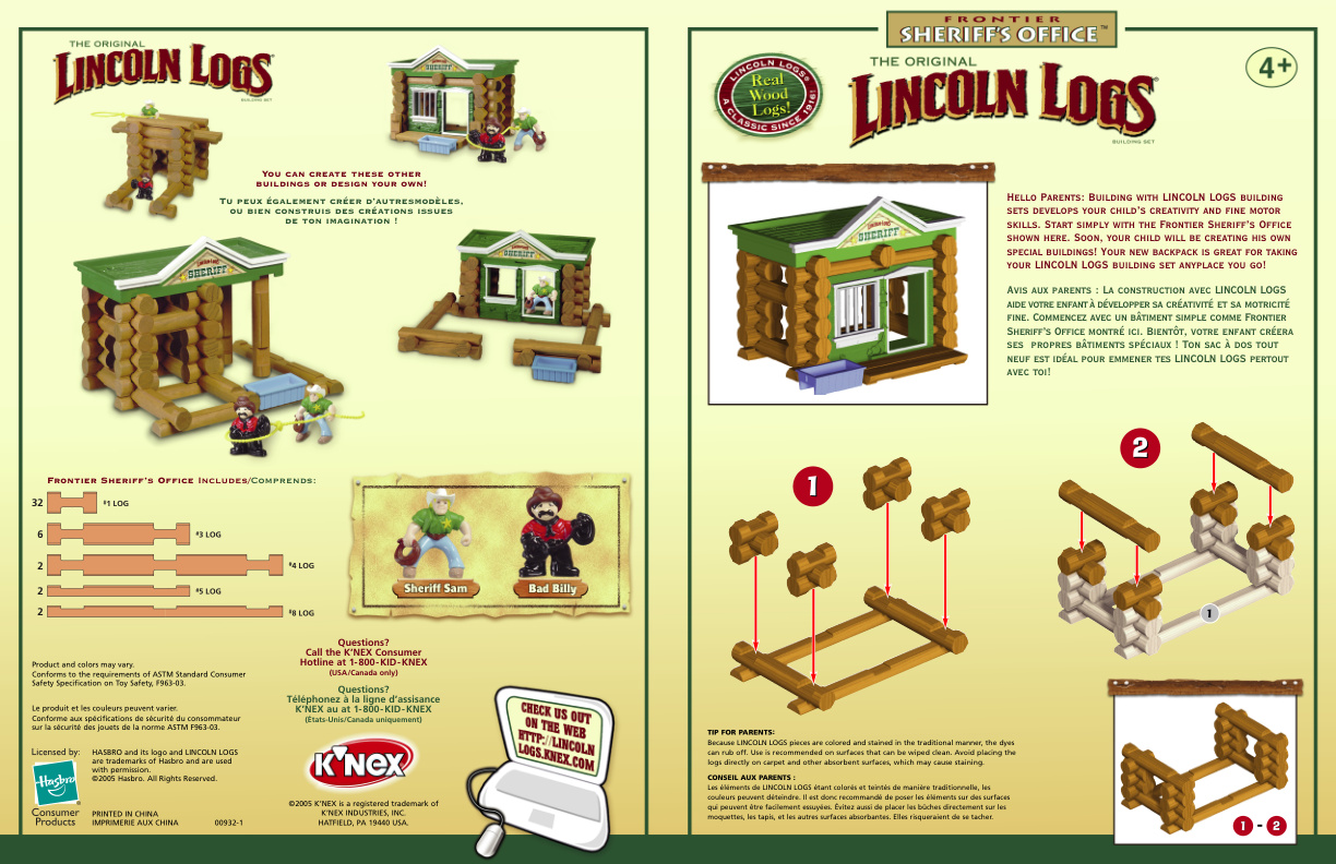 Lincoln Logs Frontier Sheriff%27s Office 00932