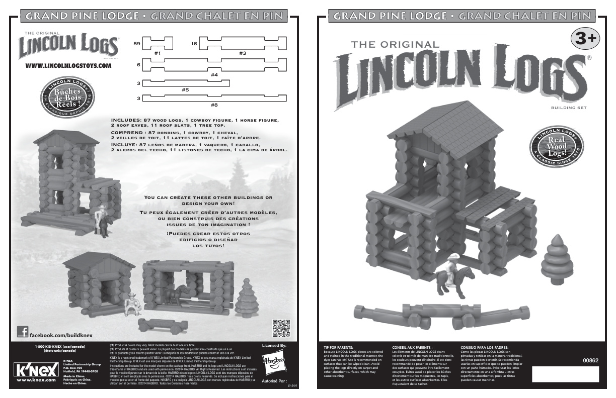 Lincoln Logs Grand Pine Lodge 00862