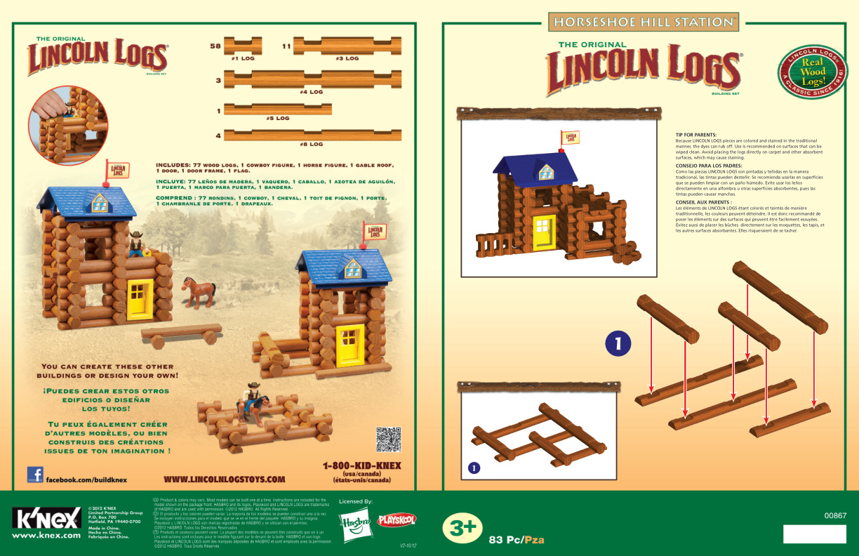 Lincoln Logs Horseshoe Hill Station 00867