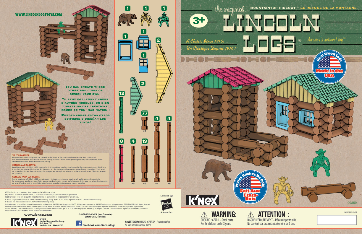 Lincoln Logs Mountaintop Hideout 00859