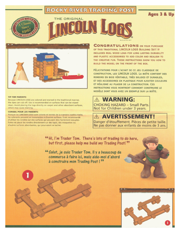 Lincoln Logs Rocky River Trading Post 00945