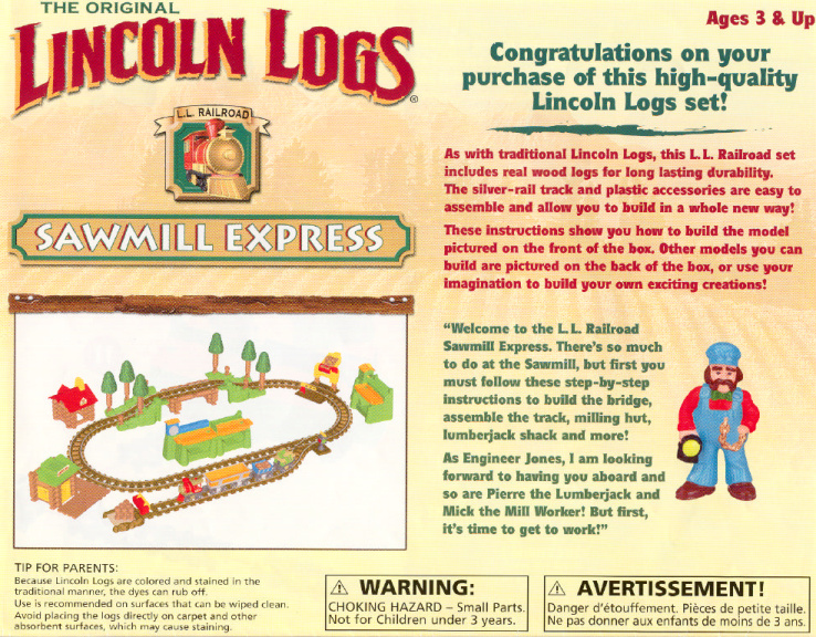 Lincoln Logs Sawmill Express 00930