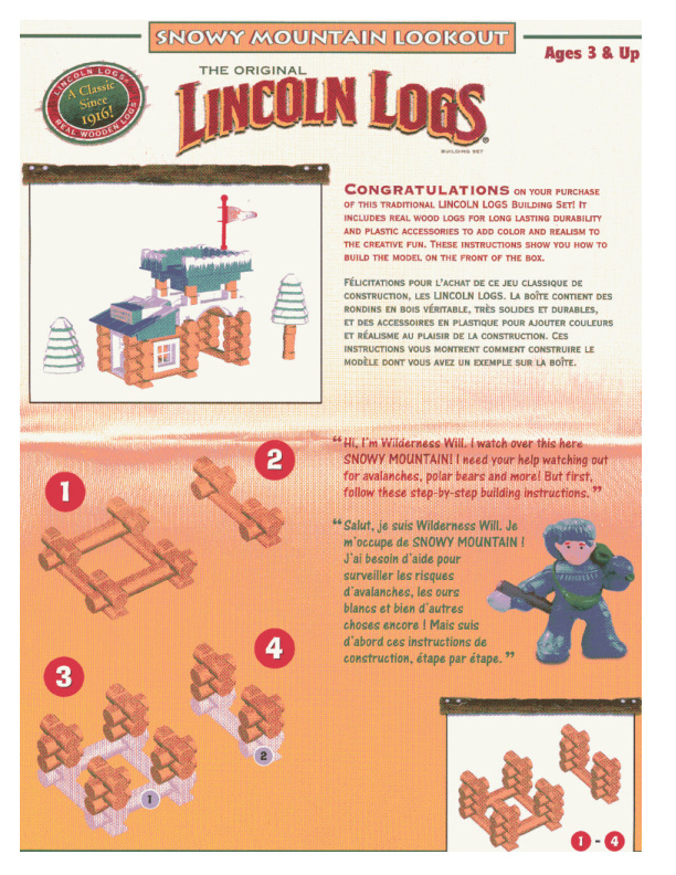 Lincoln Logs Snowy Mountain Lookout 00947
