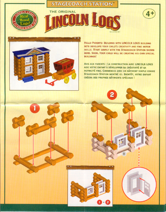 Lincoln Logs Stagecoach Station 00939