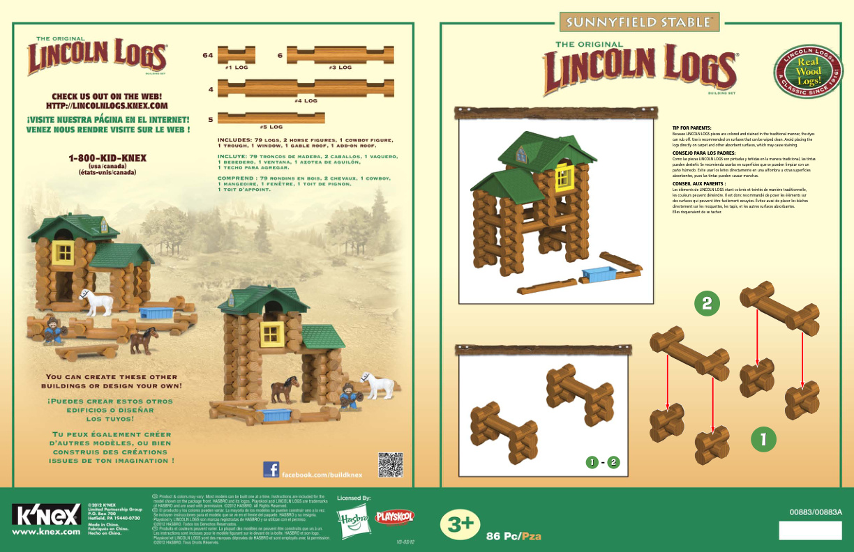Lincoln Logs Sunnyfield Stable 00883