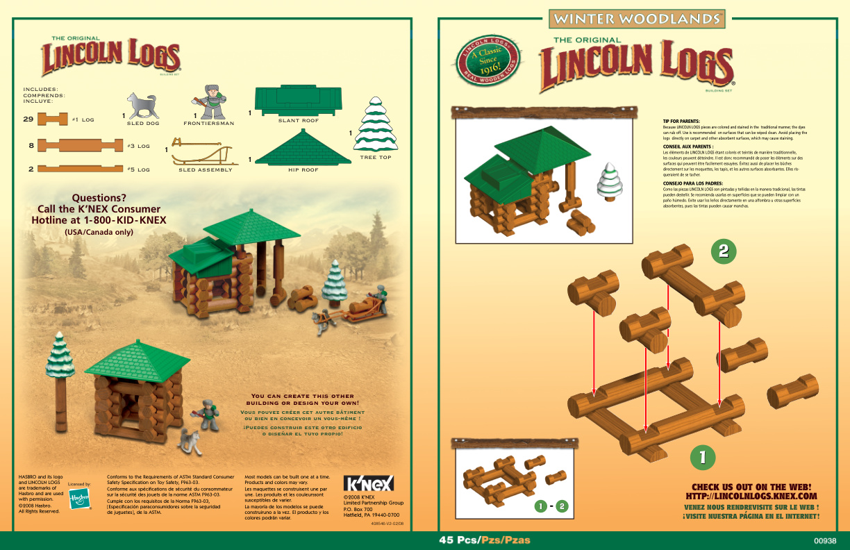 Lincoln Logs Winter Woodlands 00938
