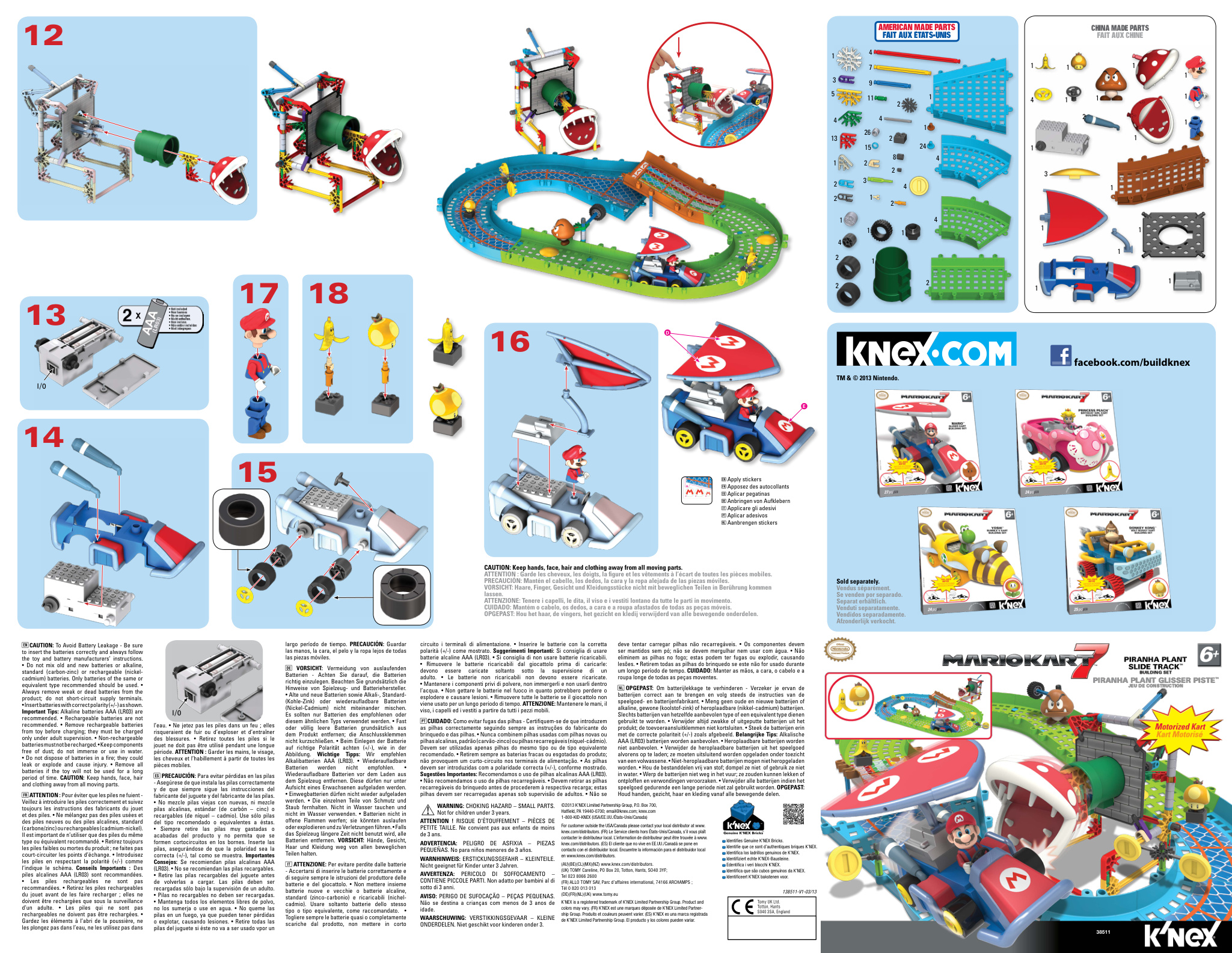 Nintendo Mario Kart 7 Piranha Plant Slide Track 38511