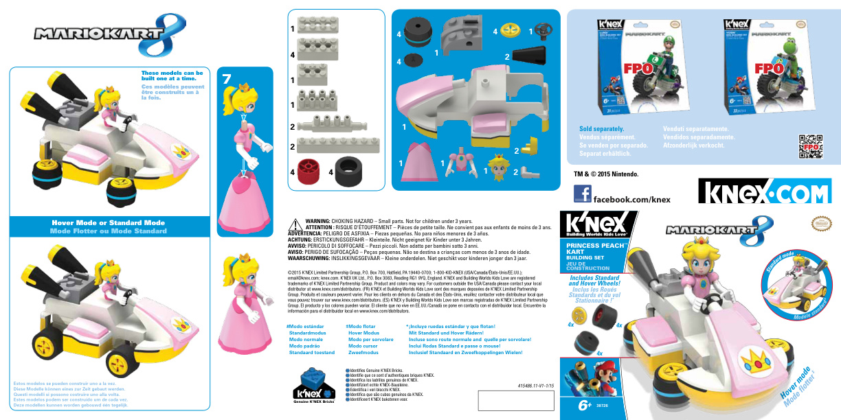 Nintendo Mario Kart 8 Princess Peach Kart 38726