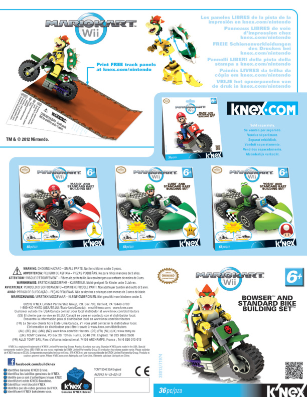 Nintendo Mario Kart Bowser Bike 38013