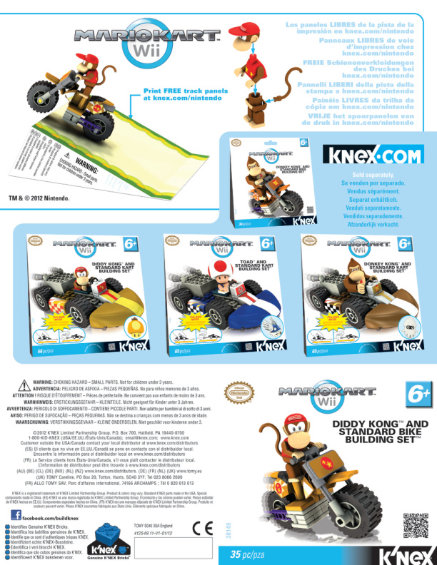 Nintendo Mario Kart Diddy Kong Bike 38149
