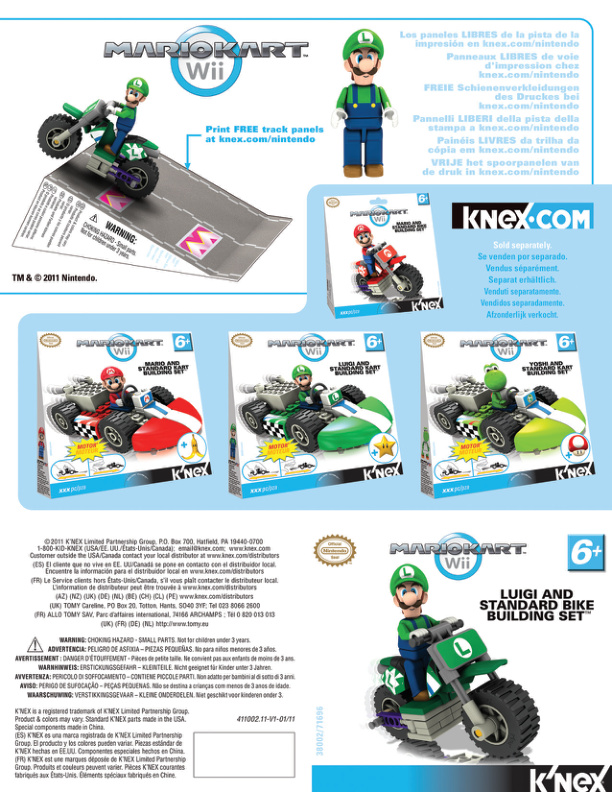 Nintendo Mario Kart Luigi Bike 38002