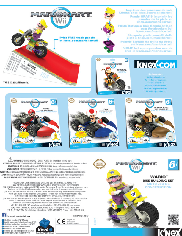 Nintendo Mario Kart Wario Bike 38307