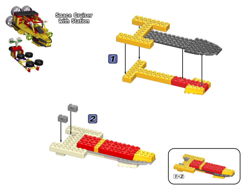 Racers 20 Model and Cool Constructions 10 Model COMBO Space Cruiser Station 12055 61023