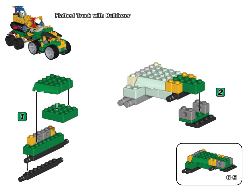 Tractors and Trucks and Cool Construction COMBO Truck and Bulldozer 61022 61023