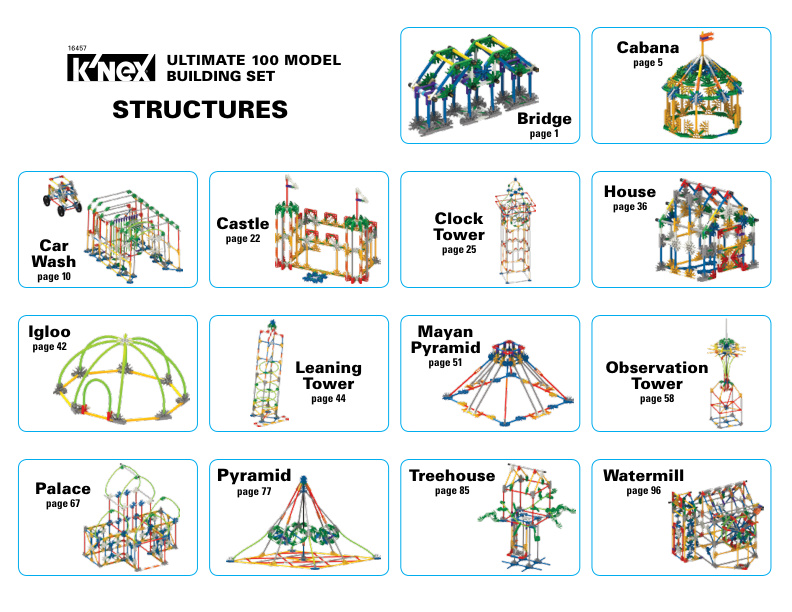 Ultimate 100 Model Building Set Alts Structures 16457