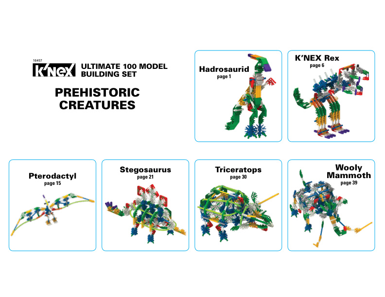 Ultimate 100 Model Building Set Web Models Prehistoric Creatures 16457